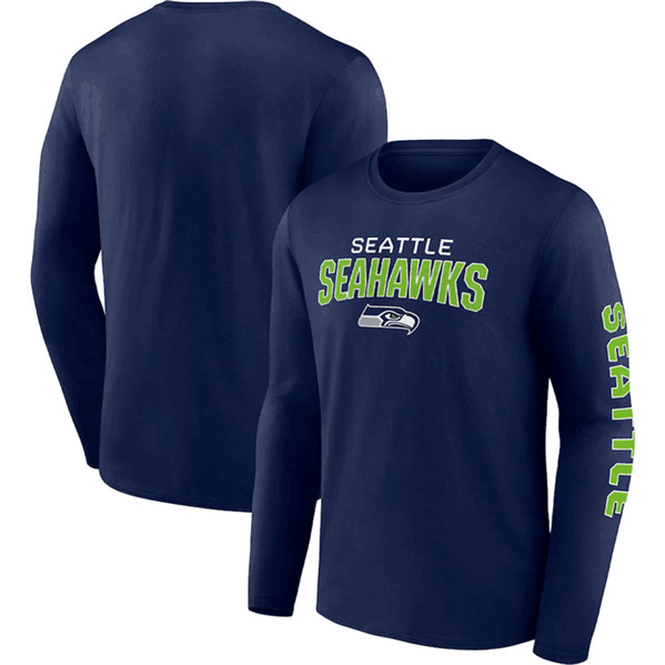 Seattle Seahawks Navy Go the Distance Long Sleeve T-Shirt